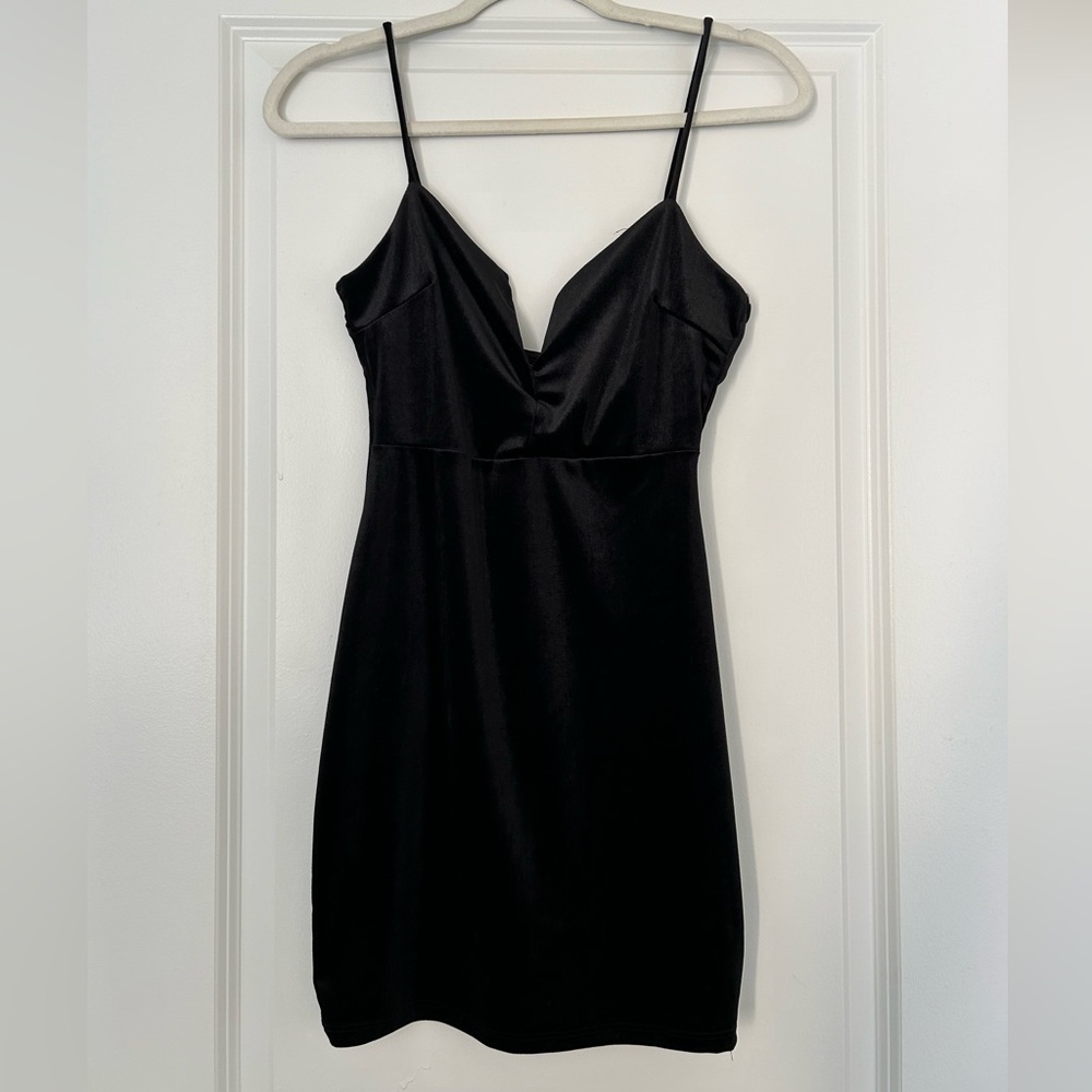 Blue Blush Black Dress